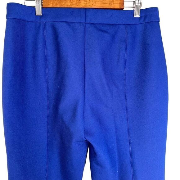 Theory Cardinal Trousers Wool Blend Cosmic Blue Straight Leg Womens 12 Career - Picture 5 of 13